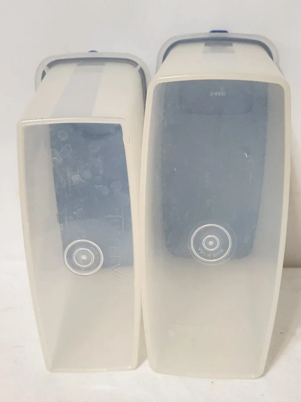 2 Vintage Tupperware Modular Mates Super Cereal Keepers w/ Lids 1588-5 & 469-15